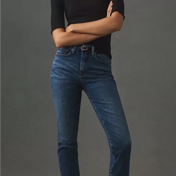 Good American Jean.  Good Waist Crop, skinny high rise jean with flat tummy tech - Picture 3 of 9